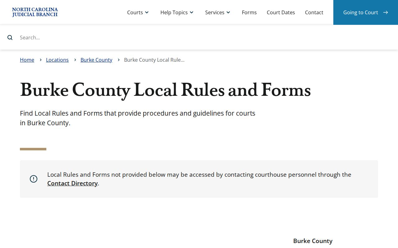 Burke County criminal court docket local rules source