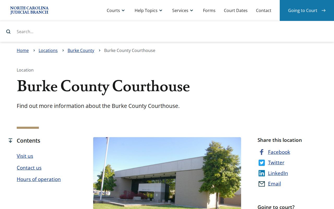 Burke County court docket courthouse and clerk record location