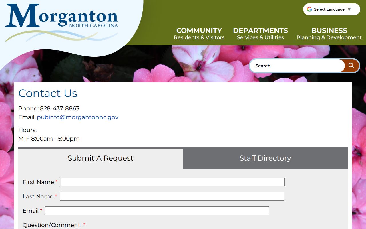 Morganton court records context at Morganton City Hall, which is not a court counter